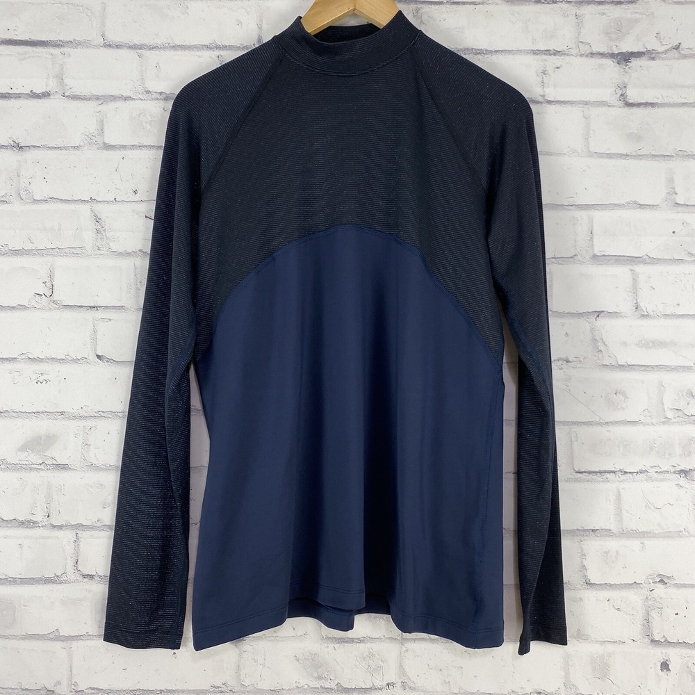 Nike Shirt Women's Size XL Long Sleeve Pullover Pro Warm Mock Neck Sparkle Run - Picture 2 of 11